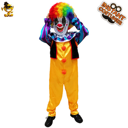 Halloween scary demon clown costume for boys kids cosplay party roleplay