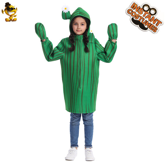 Kids funny cactus jumpsuit costume for party cosplay and stage performance