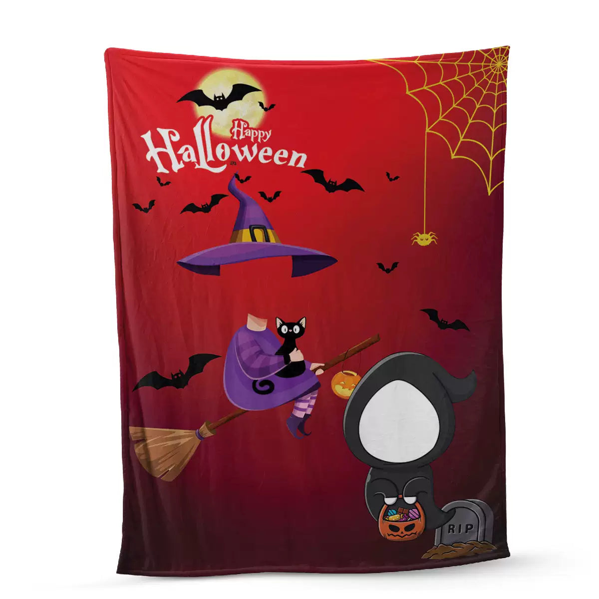Halloween Personalized Blanket Halloween Gift for Friends img 4