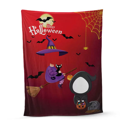 Halloween Personalized Blanket Halloween Gift for Friends img 4