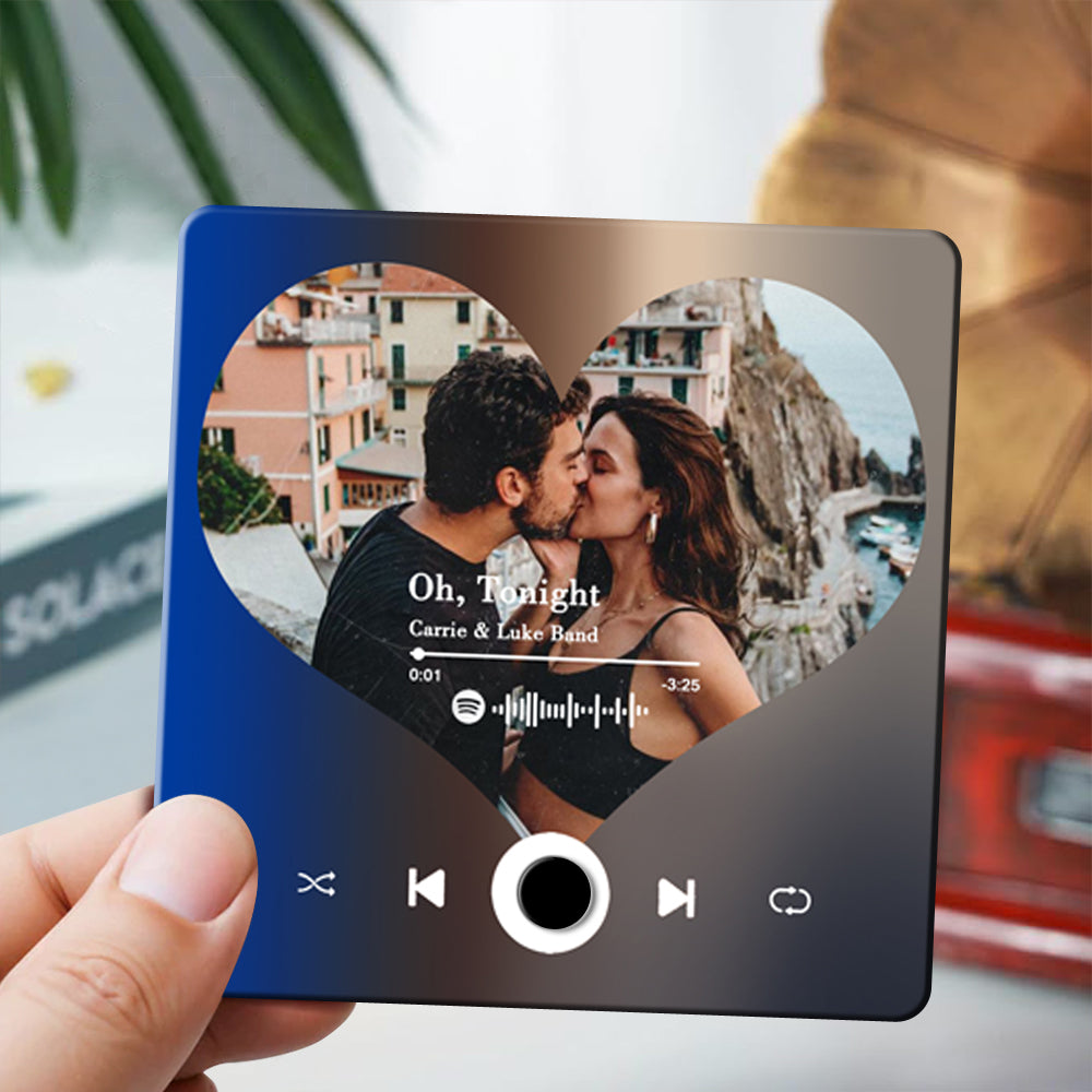 Custom Music Fridge Magnet With Photo for Couple img 1