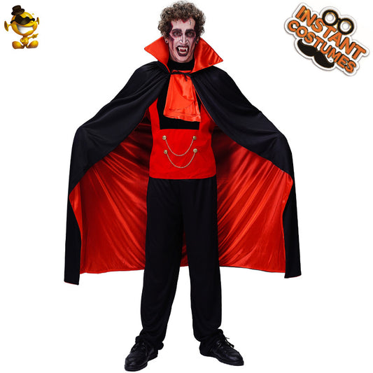 Halloween vampire costume for men scary bat cosplay stage outfit