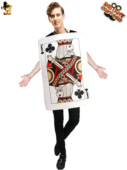 Queen of Hearts King of Clubs Couple Costume Matching Outfits for Carnival Funny Party Halloween Cosplay