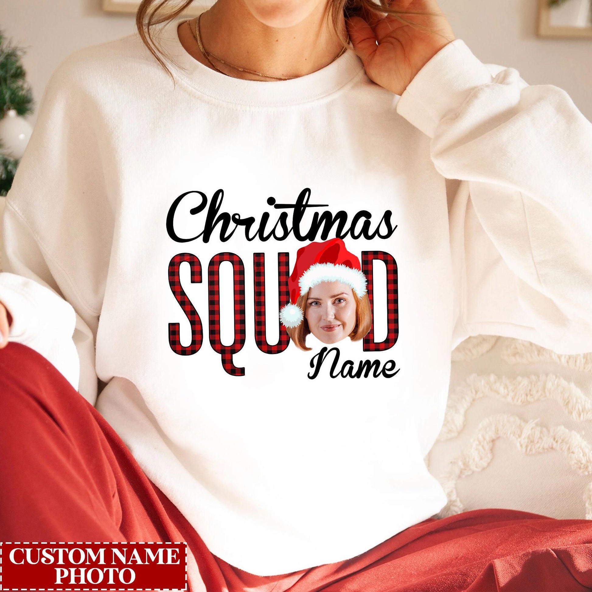 Personalized Christmas Santa Hat T-Shirts with Name Shirt img 1