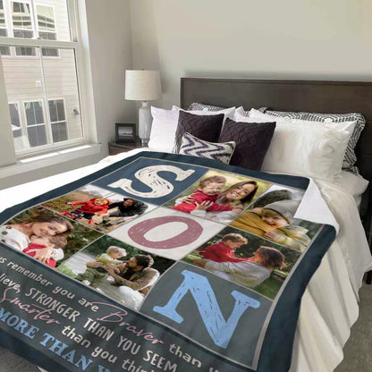 Personalized Photo Blanket for Son, Gift for Son img 2
