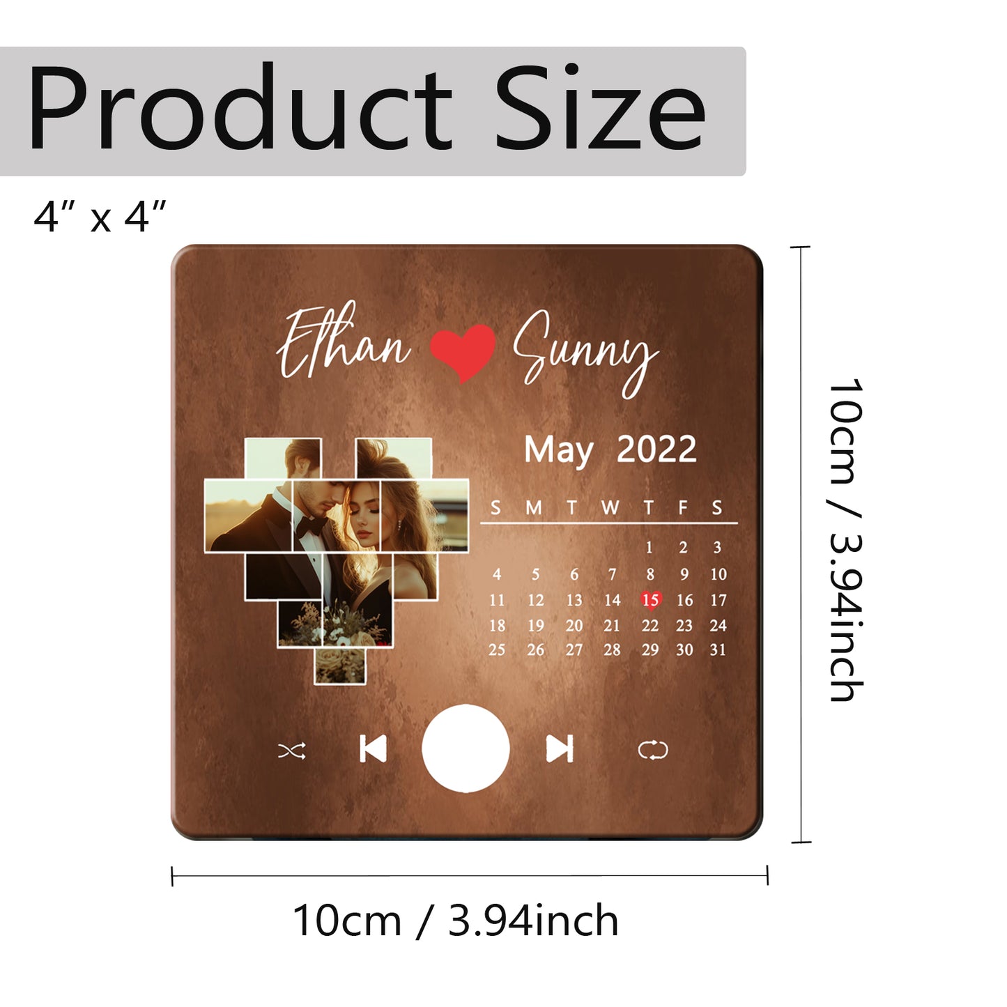 Customized fridge magnets play music, customized photo song img 4