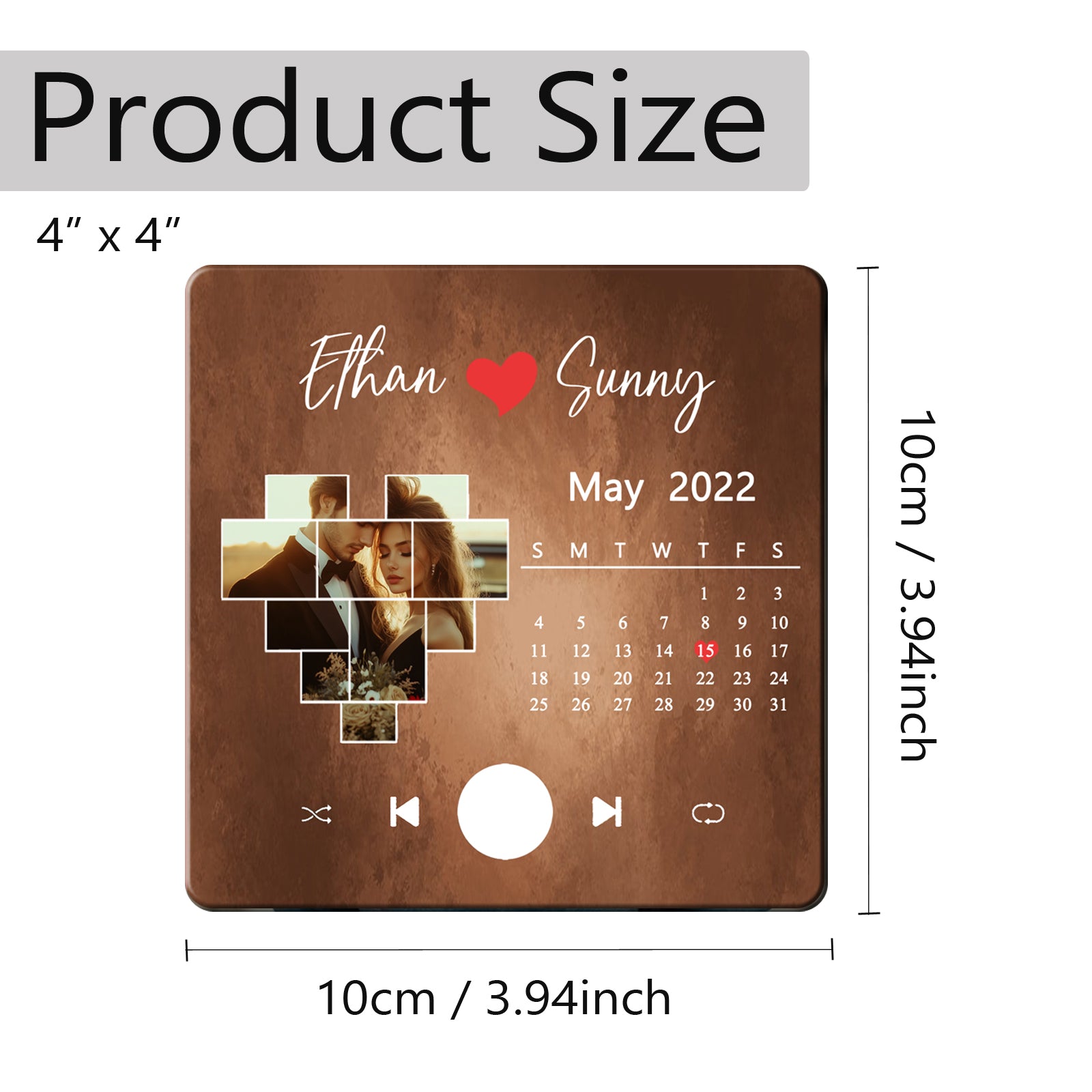 Customized fridge magnets play music, customized photo song img 4