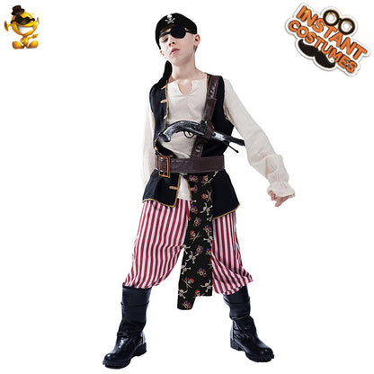 pirate costume for boys halloween cosplay party stage performance dress up
