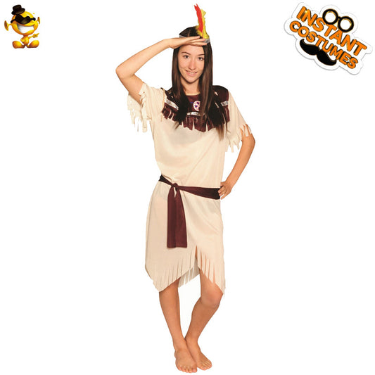 Native American Costume for Women Halloween Cosplay Tribal Outfit Party Dress