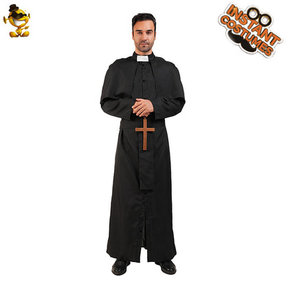 priest costume for adults halloween cosplay role play stage performance
