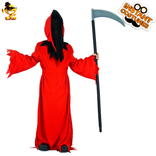 red grim reaper costume for boys halloween cosplay outfit