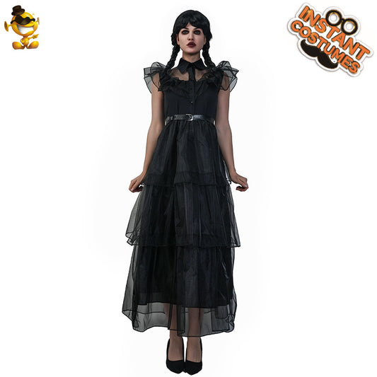 Dark Goddess Long Dress for Halloween Cosplay Party Costume Stage Performance