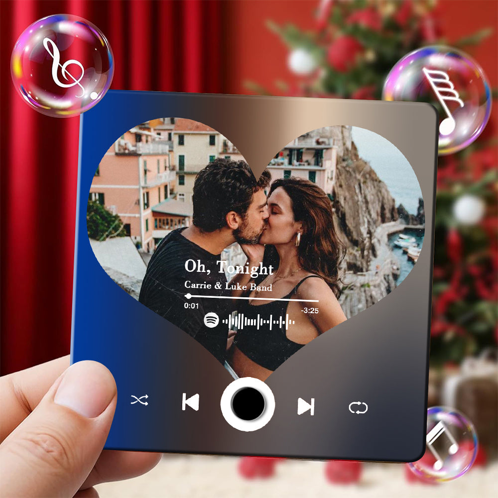 Custom Music Fridge Magnet With Photo for Couple img 0