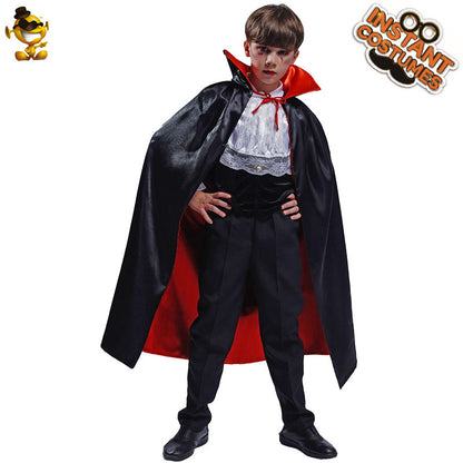 boys vampire cosplay costume for halloween party and stage performance