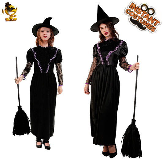 girls witch costume for Halloween cosplay stage performance party dress