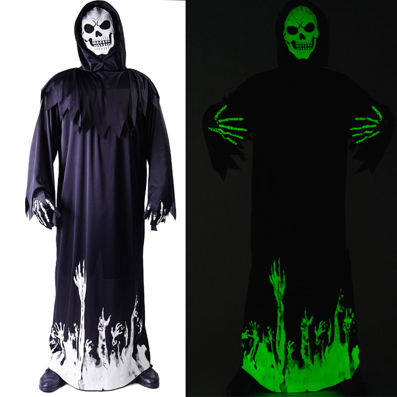 glow in the dark scythe halloween costume for men cosplay party outfit