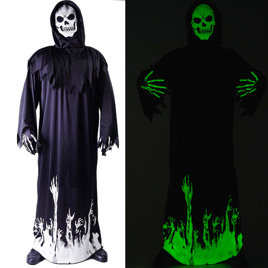 glow in the dark scythe halloween costume for men cosplay party outfit