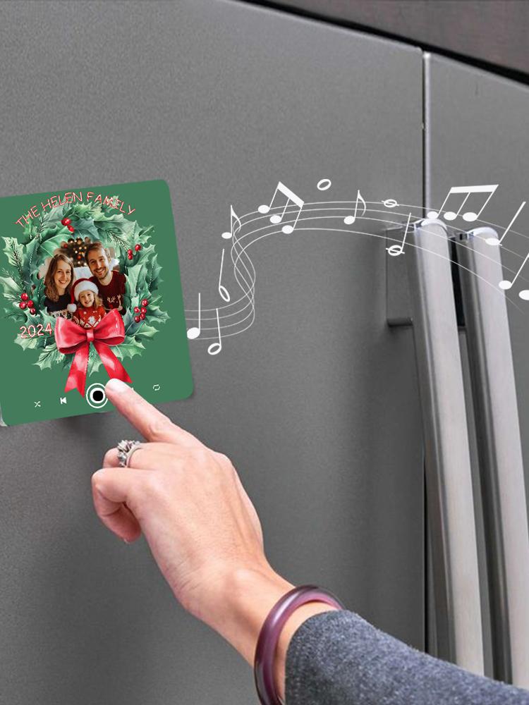 Custom Music Photo Christmas Magnet Refrigerator Plaque 10cm img 3