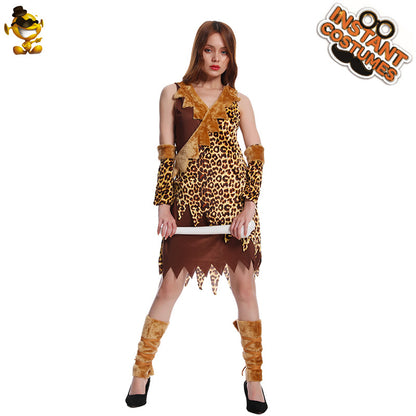 Women's Cavewoman Costume for Stage Performance, Role Play, Cosplay, and Party Outfit