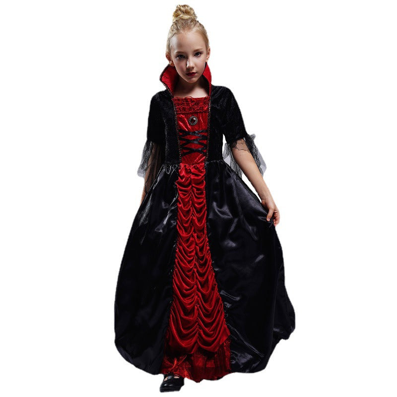Girl's Vampire Queen Costume for Halloween Cosplay Stage Performance