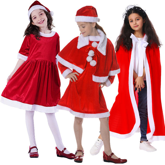 Robe de fête de Noël pour filles, costume de scène, cosplay, tenue de danse d'Halloween