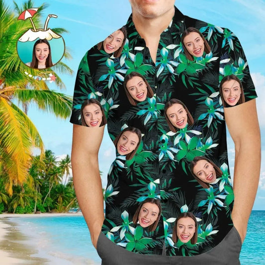 Custom Hawaiian Shirt Cool Leaves Aloha Beach Shirt for Men img 1