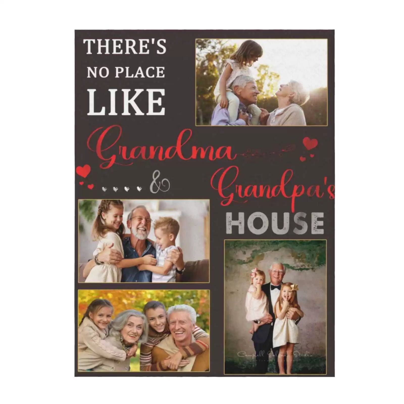 Custom Photo Blanket Fleece Blanket for Grandparents img 1