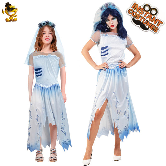 ghost costume for girls halloween cosplay dress mother daughter matching stage performance outfit