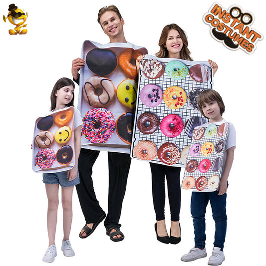 Funny donut costume for adults and kids unisex Halloween cosplay party outfit
