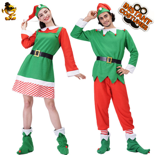 Costume de couple de Noël pour hommes, tenue de performance de cosplay de vacances