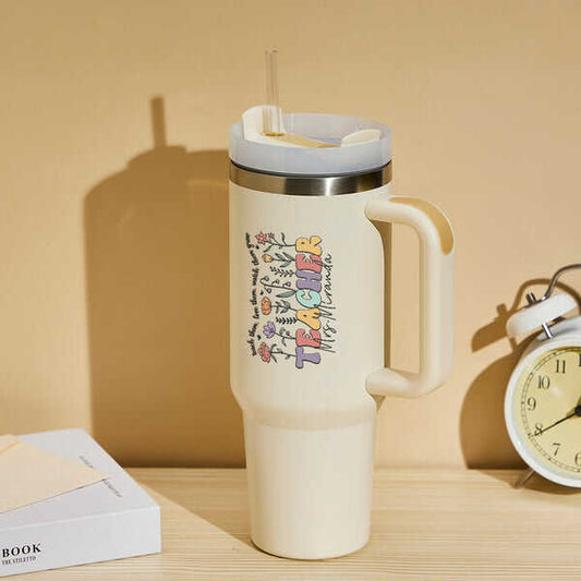 Personalized Teacher 40oz Tumbler Back to School Gift img 0