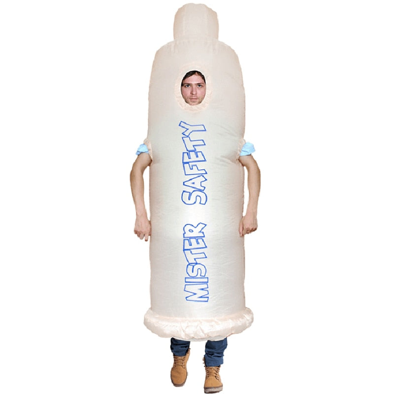 Penis Inflatable Costumes for Adult Sexy Dick Jumpsuit Funny Dress Disfraz Holiday Paty Halloween Anime Cosplay Suit