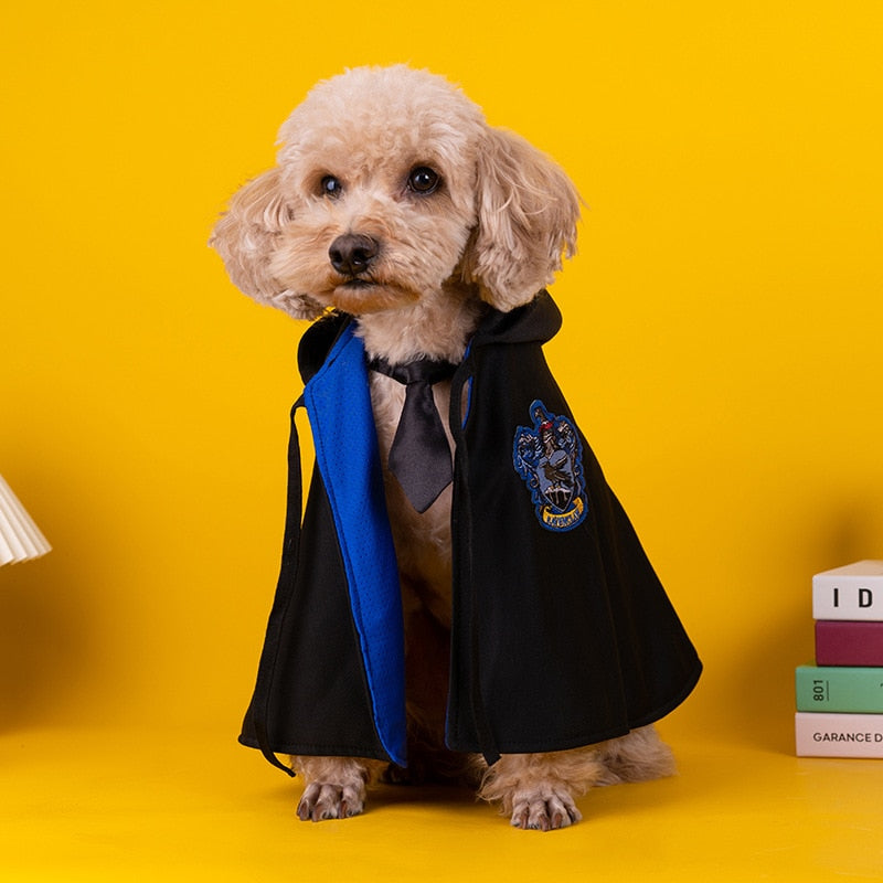 Pet Clothes Dogs Harries Cape False Collar for Glasses Cosplay Coat Potters Hooded for Puppy Small Medium Large Dog Cat Clothes