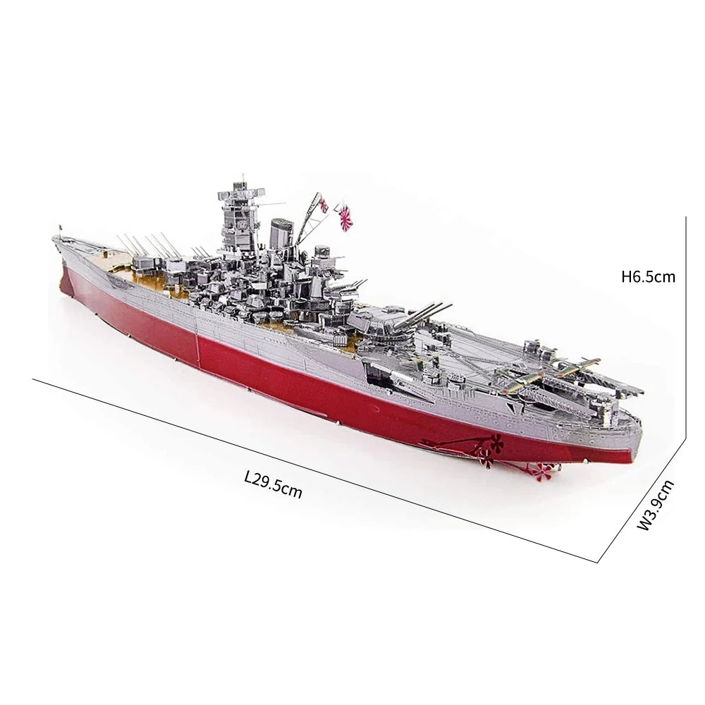 3D Metal Puzzle Model Building Kits - Battleship Yamat Battleship Jigsaw Toy ,Christmas Birthday Gifts for Adults