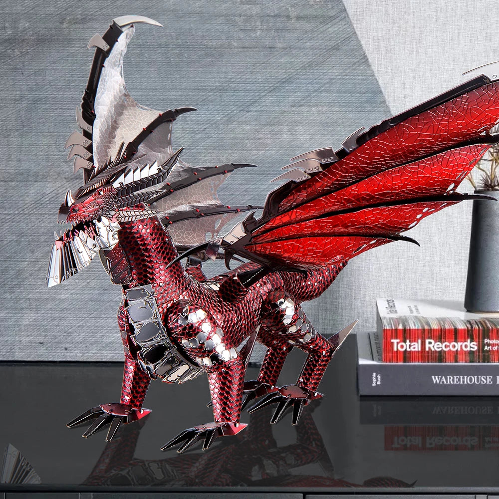 3D Metal Puzzle The Black Dragon DIY Model Kits Assemble Jigsaw Toy Desktop Decoration GIFT For Adult