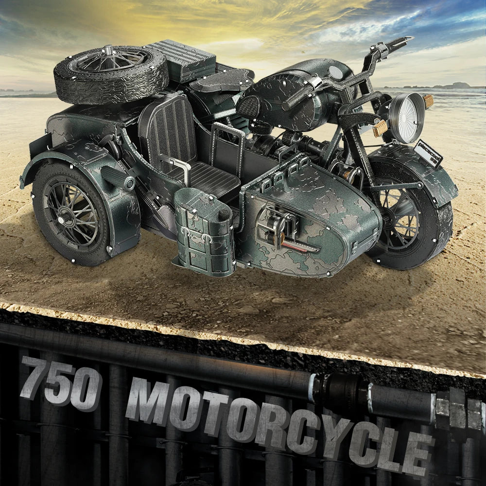 3D Metal Puzzles 750 Motorcycle Assembly Model Kits Diy Toy Christmas Birthday Gifts Jigsaw Home Decoration