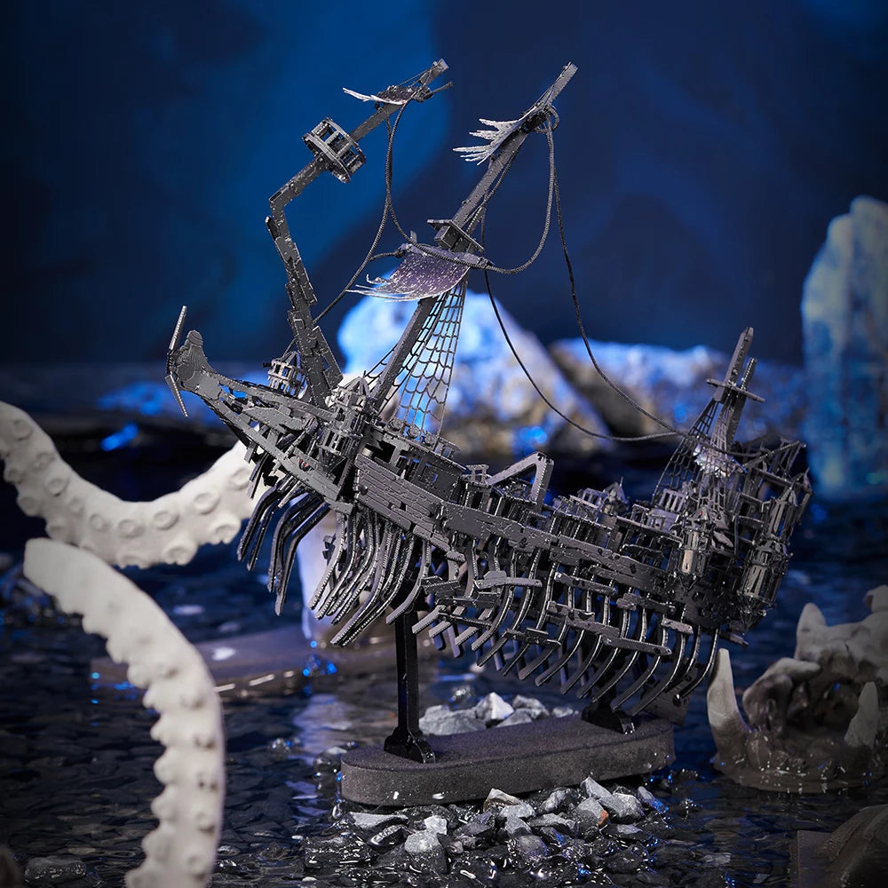 3D Metal Puzzles Gifts Abyssal Ghost Pirate Ship Model Building Kits DIY Toys for Birthday and Christmas
