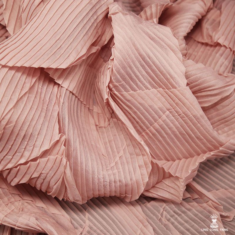 Pleated Dress Fabric By The Meter,Big Brand Designer Organza Fabric for Sewing Women Dress Clothes Pants,DIY Quilting Material