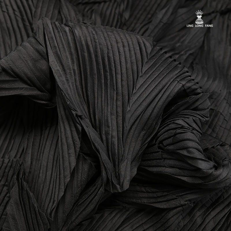 Pleated Dress Fabric By The Meter,Big Brand Designer Organza Fabric for Sewing Women Dress Clothes Pants,DIY Quilting Material