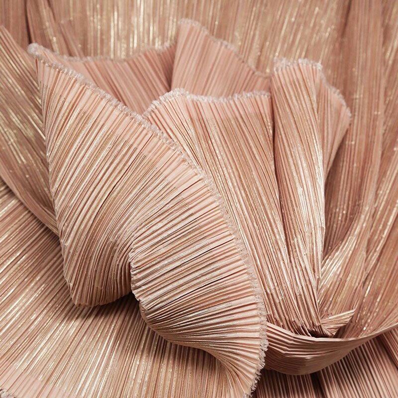 Pure Color Miyake Pleated Fabric for Handmade DIY Texture Creative Shape DIY Modeling Stage Decoration Material