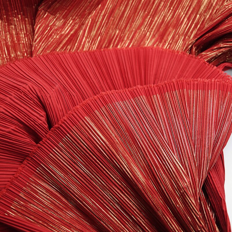 Pure Color Miyake Pleated Fabric for Handmade DIY Texture Creative Shape DIY Modeling Stage Decoration Material