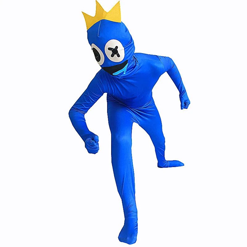 Rainbow Friends Costume Kids Boys Men Blue Monster Wiki Cosplay Scary Game Halloween Jumpsuit Canival Birthday Party Costume