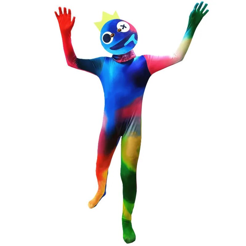Rainbow Friends Costume Kids Boys Men Blue Monster Wiki Cosplay Scary Game Halloween Jumpsuit Canival Birthday Party Costume