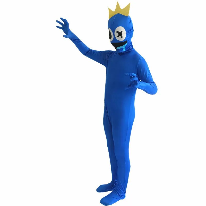 Rainbow Friends Costume Kids Boys Men Blue Monster Wiki Cosplay Scary Game Halloween Jumpsuit Canival Birthday Party Costume
