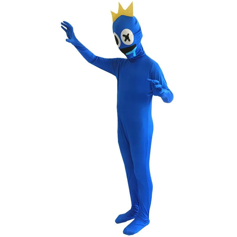 Rainbow Friends Costume Kids Boys Men Blue Monster Wiki Cosplay Scary Game Halloween Jumpsuit Canival Birthday Party Costume