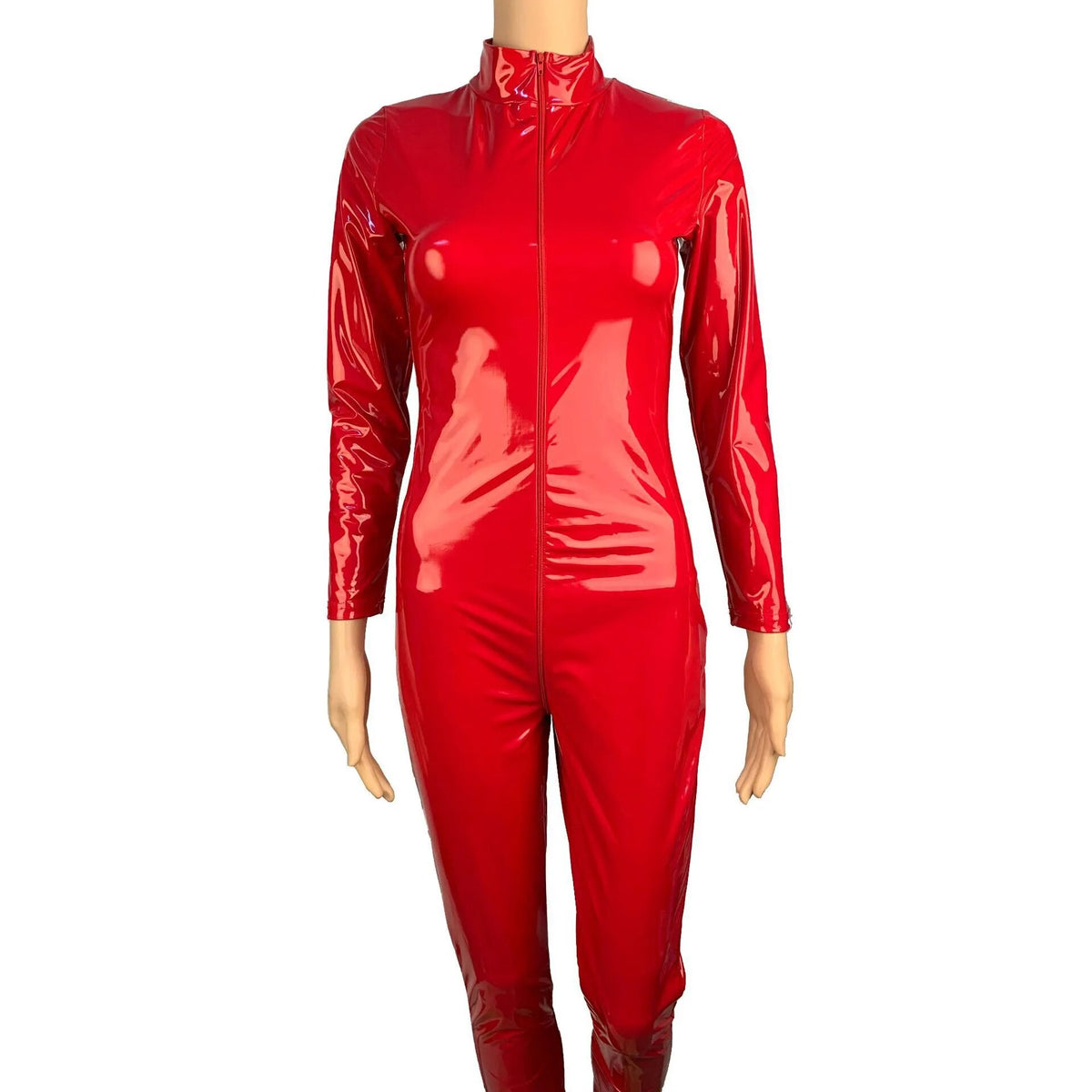 Red Patent Leather Devil Costume Wing Angel Cosplay Woman Halloween Carnival Party Outfits