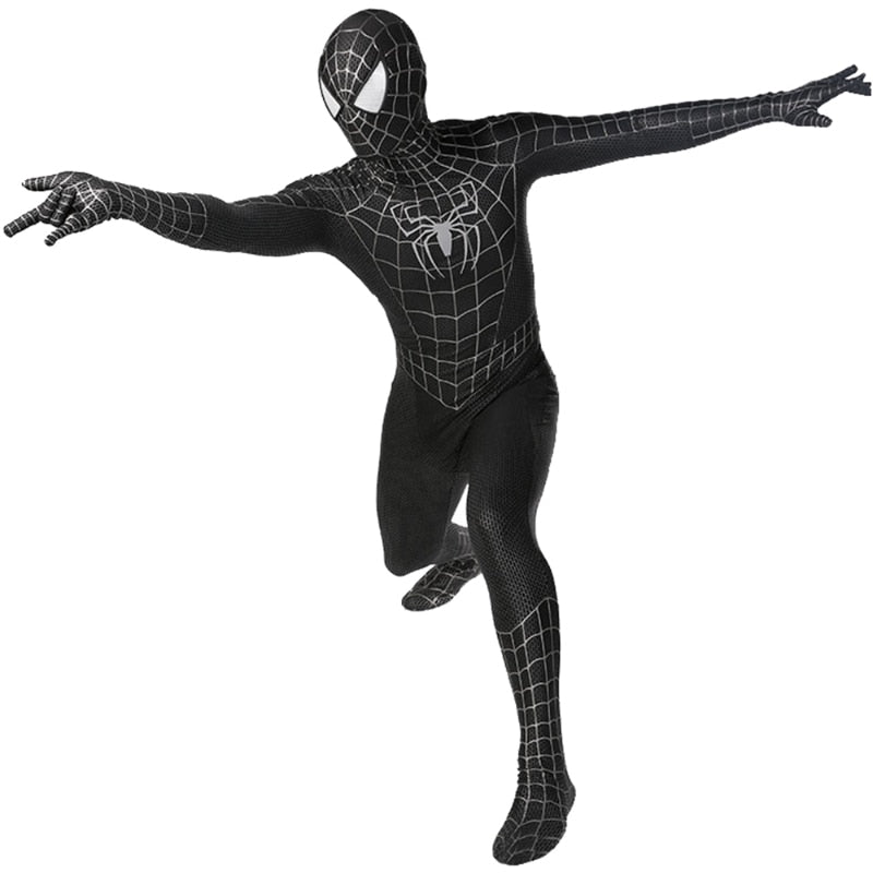 Tobey Maguire Spiderman Costume Black/Red Raimi Spider Man Cosplay Superhero Zentai Suit Halloween Costumes for Adults/Kids