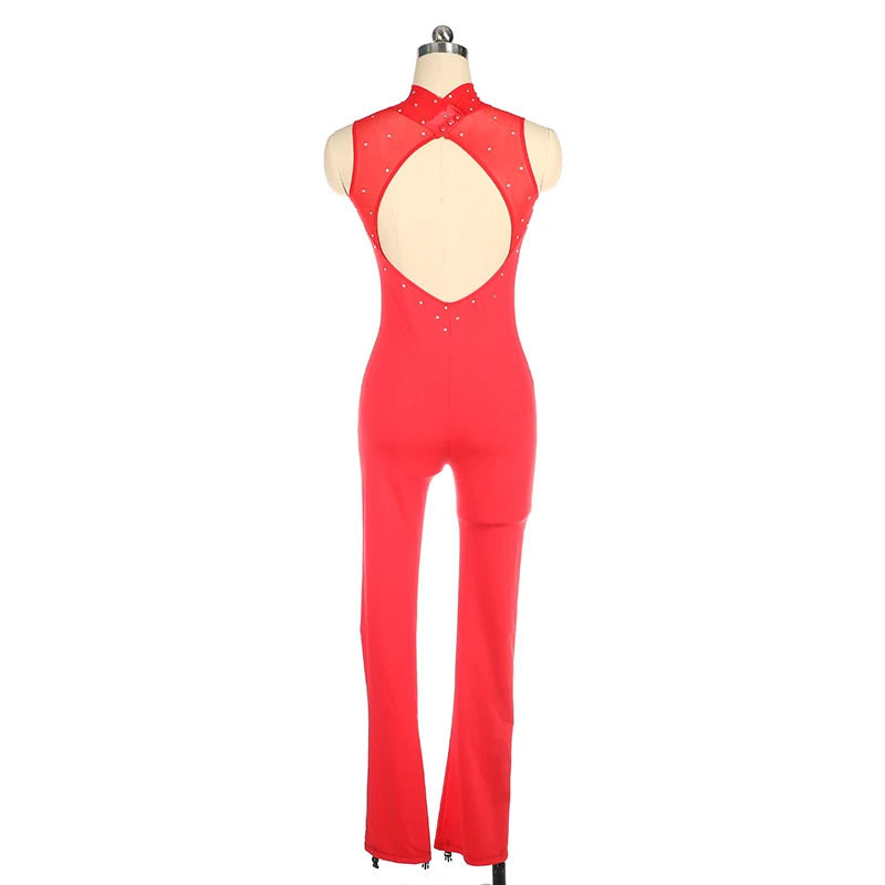 Women's Figure Skating Pants Competition Warm Slim Fit Gymnastics