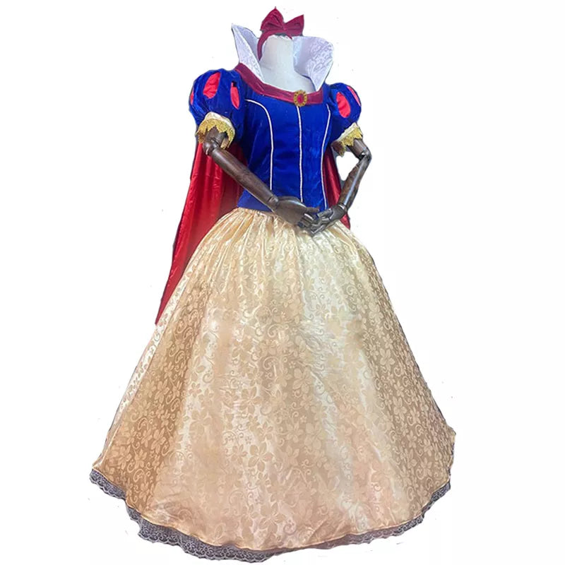 Snow Princess Cosplay Costume Dress Cloak for Halloween Dress Adult Women Custom Made