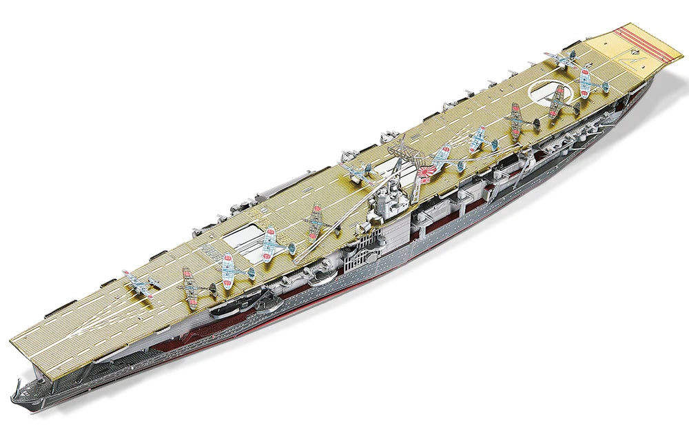 3D Metal Puzzle Teens Akagi Aircraft Carrier Model Kits Japan Battleship DIY Jigsaw Toy